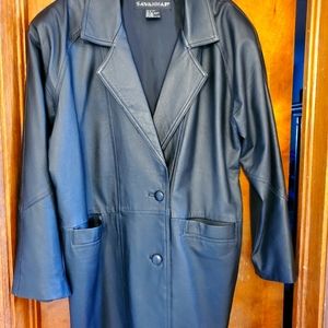 Savannah 100% leather jacket in black size small